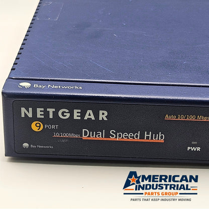 Netgear DS309 9-port dual speed hub 10/100Mbps for network connectivity applications