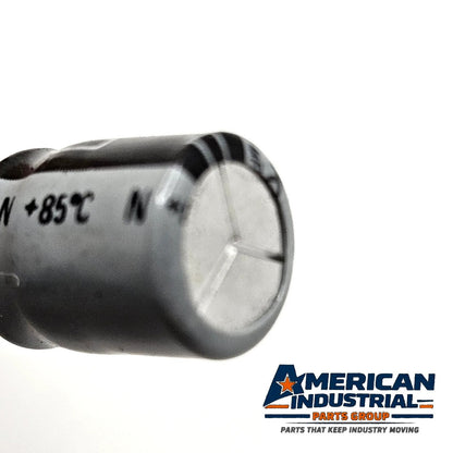 Nichicon KL series 470uF 16V 85C radial aluminum electrolytic capacitor for power supply, audio, and circuit board repair