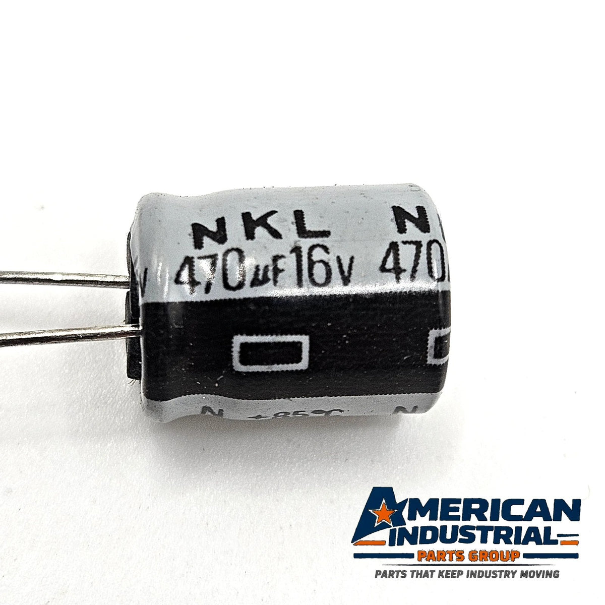 Lot of 10 Nichicon KL series 470uF 16V 85C radial aluminum electrolytic capacitors for power supply, audio, and circuit board repair