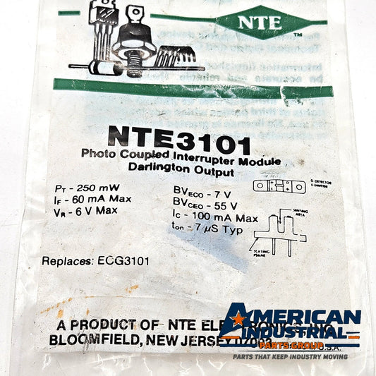 NTE Electronics NTE3101 photo coupled interrupter module NPN Darlington output ECG3101 replacement for sensing and board repair