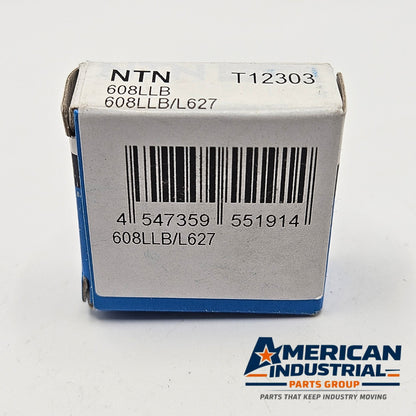 NTN 608LLB/L627 deep groove ball bearing 8x22x7mm rubber sealed for industrial machinery and MRO replacement