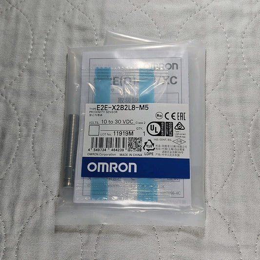 Omron E2E-X2B2L8-M5 inductive proximity sensor PNP NC 0-2mm 10-30VDC M8 for industrial automation systems
