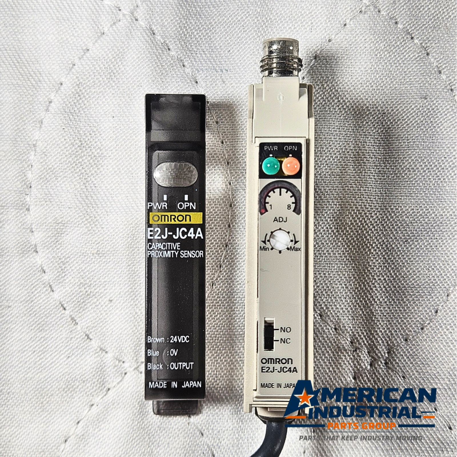 Omron E2J-JC4A capacitive proximity sensor 24VDC fiber optic amplifier for industrial automation systems