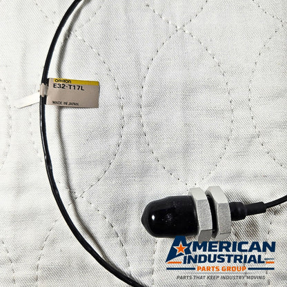 Omron E32-T17L fiber optic photoelectric sensor for industrial automation and machine sensing applications
