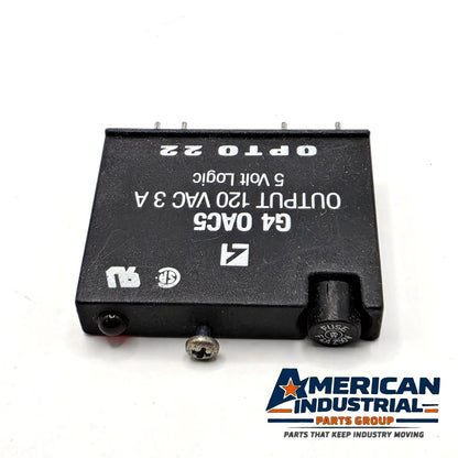 Opto 22 G4OAC5 G4 AC output module 120VAC 3A 5V logic for industrial automation I/O from American Industrial Parts Group