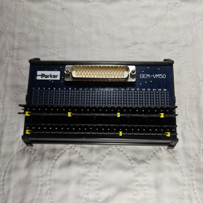 Parker GEM-VM50 breakout board 50-pin to screw terminal DIN rail module for industrial motion control and automation systems