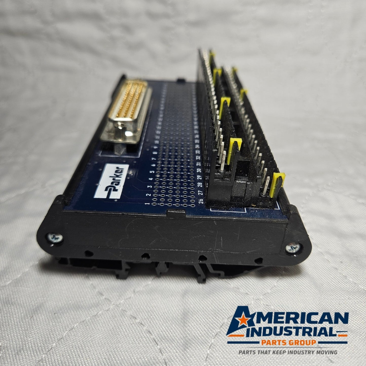 Parker GEM-VM50 breakout board 50-pin to screw terminal DIN rail module for industrial motion control and automation systems