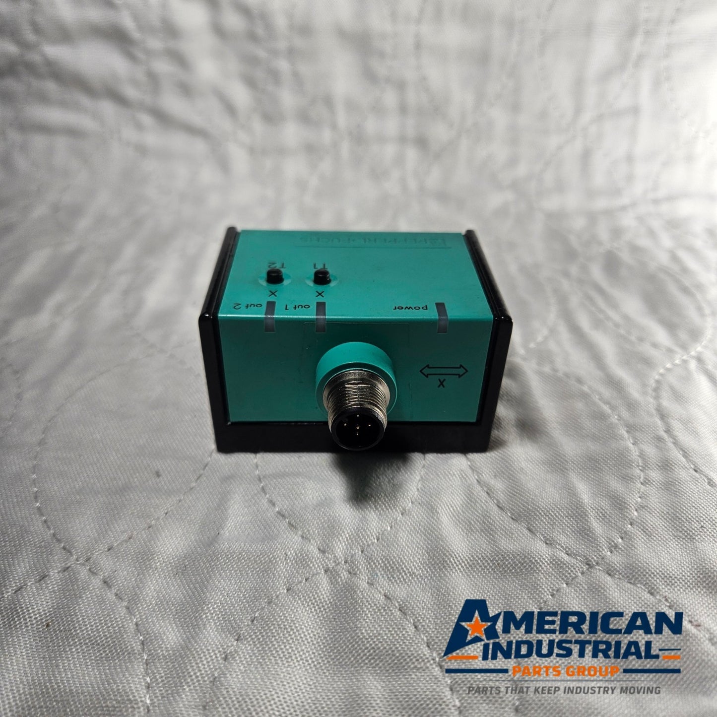 Pepperl and Fuchs INX360D-F99-U2E2-V15 inclination sensor for industrial automation and MRO positioning applications. American Industrial Parts Group.