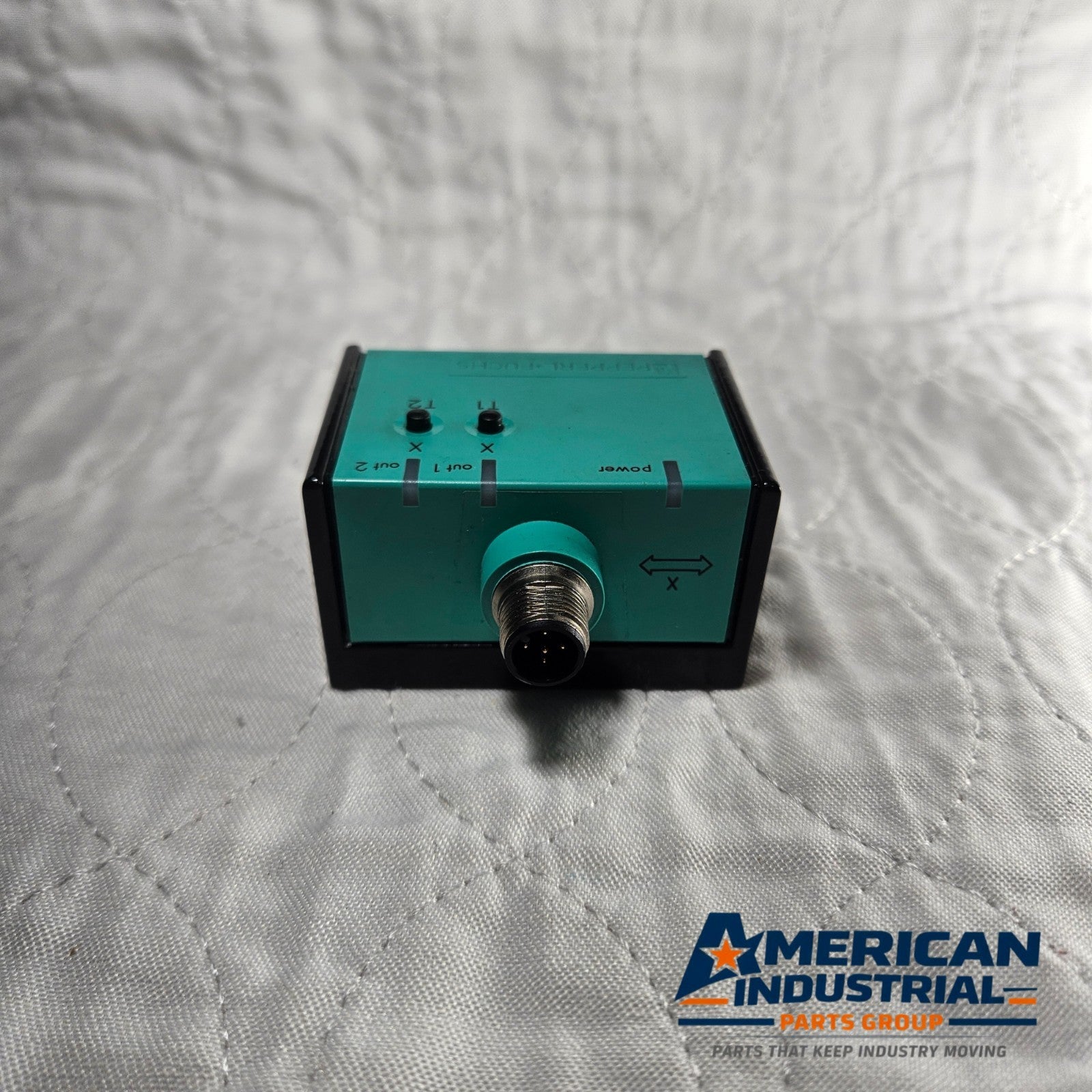 Pepperl and Fuchs INX360D-F99-U2E2-V15 inclination sensor for industrial automation and MRO positioning applications. American Industrial Parts Group.