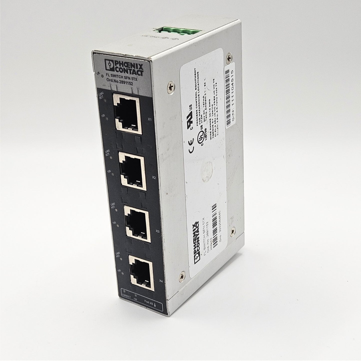 Phoenix Contact FL SFN 5TX ethernet module overview. American Industrial Parts Group.
