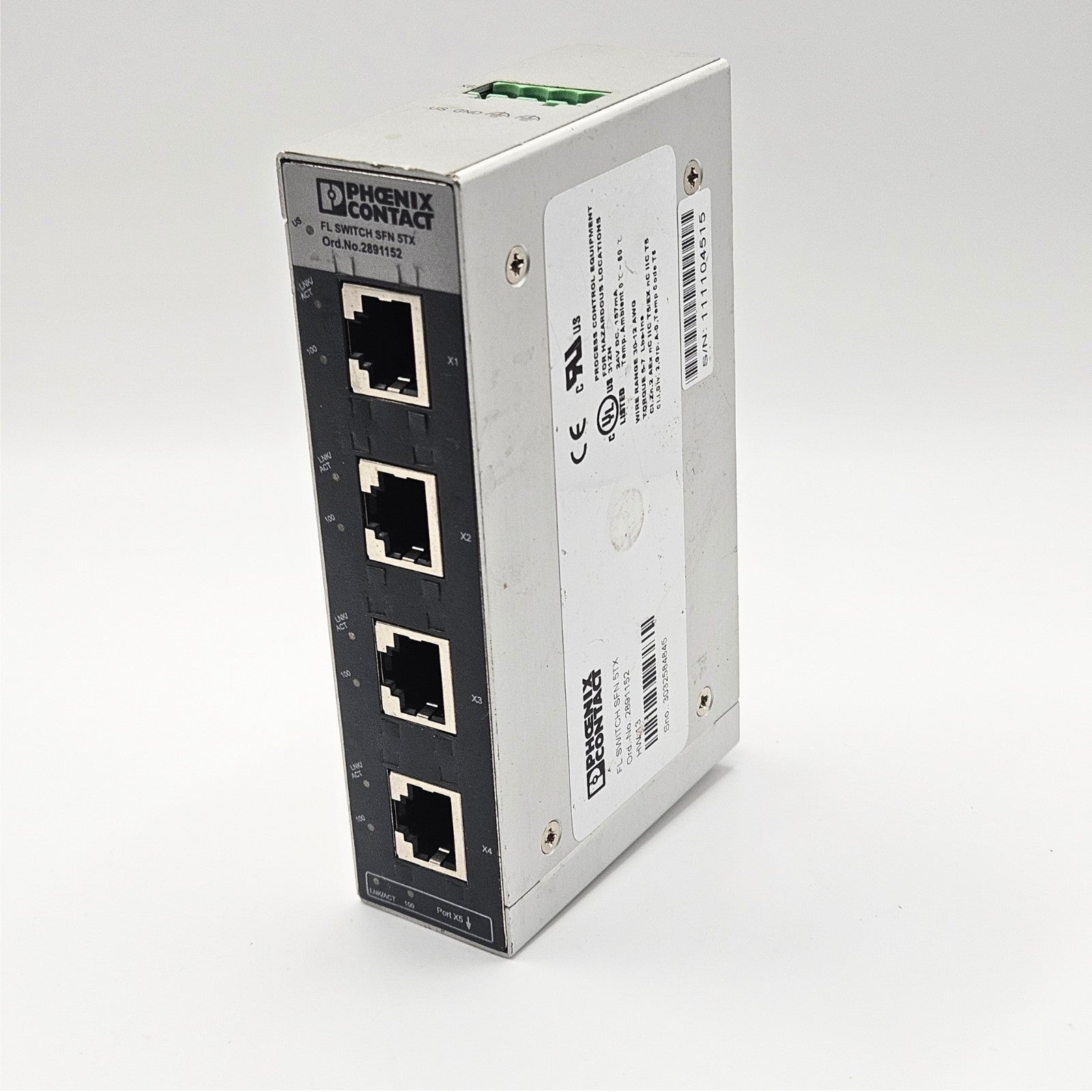 Phoenix Contact FL SFN 5TX ethernet module overview. American Industrial Parts Group.
