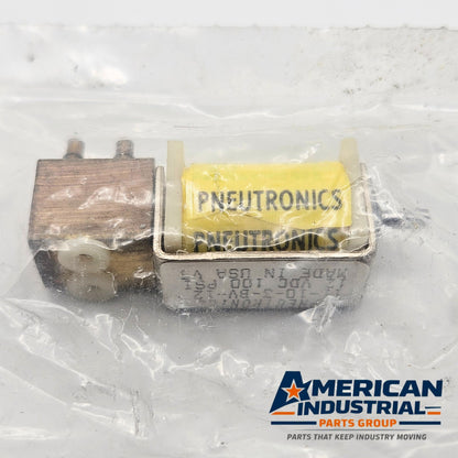 Pneutronics 11-10-3-BV-12 pneumatic solenoid valve for industrial automation and MRO applications. American Industrial Parts Group.