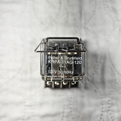 Potter & Brumfield KRPA-11AG-120 relay 120VAC coil 11-pin with base for industrial control panels and automation systems