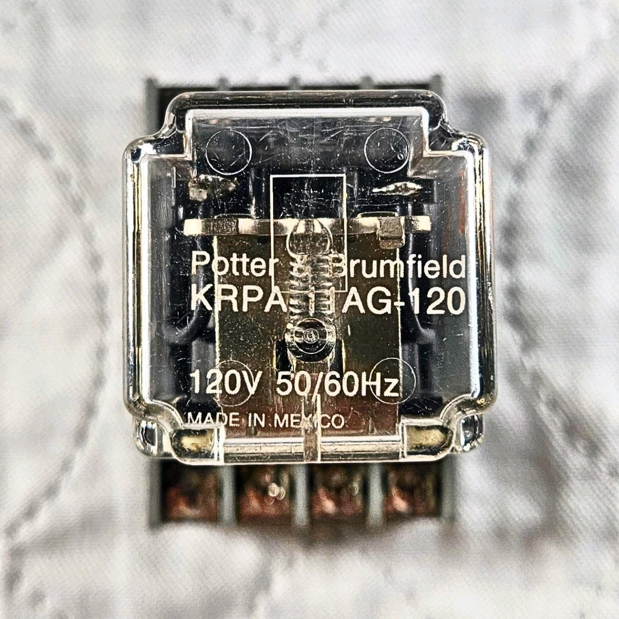 Potter & Brumfield KRPA-11AG-120 relay 120VAC with IDEC SR2P-06 socket for industrial control panels and automation systems