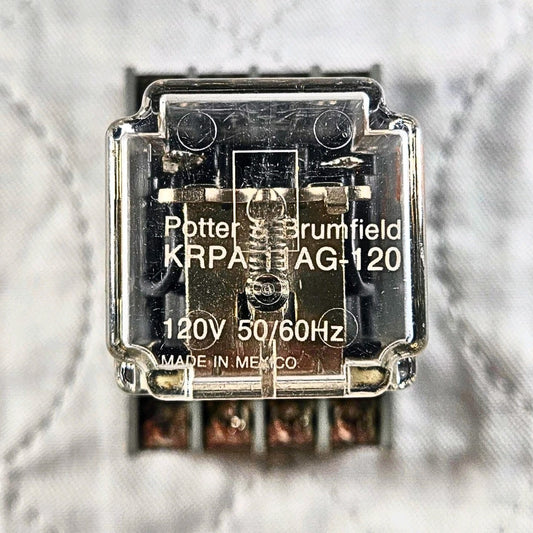 Potter & Brumfield KRPA-11AG-120 relay 120VAC with IDEC SR2P-06 socket for industrial control panels and automation systems