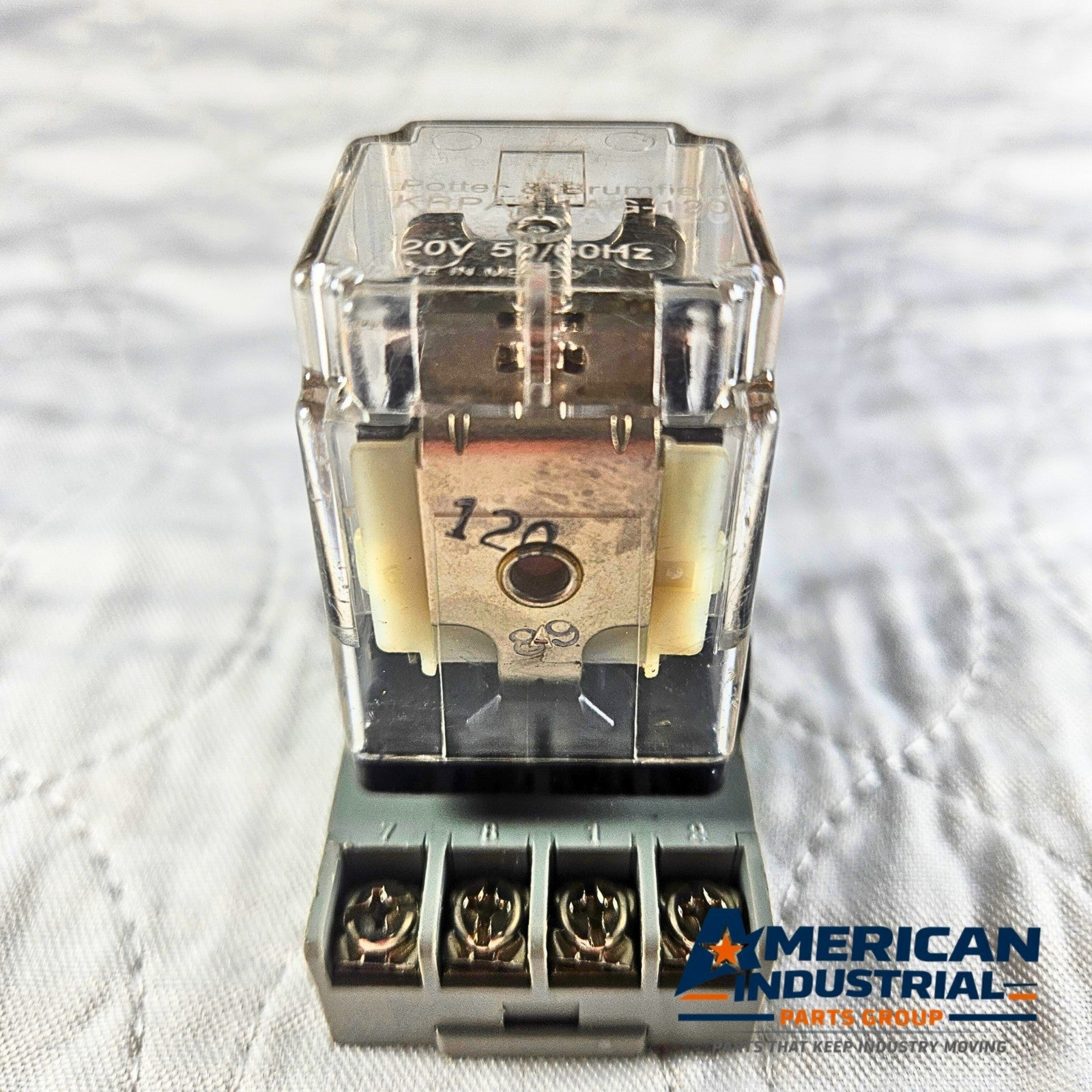 Potter & Brumfield KRPA-11AG-120 relay 120VAC with IDEC SR2P-06 socket for industrial control panels and automation systems