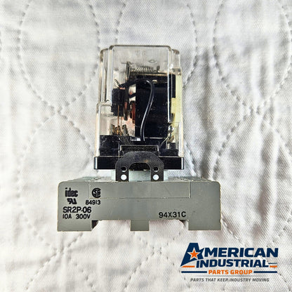 Potter & Brumfield KRPA-11AG-120 relay 120VAC with IDEC SR2P-06 socket for industrial control panels and automation systems