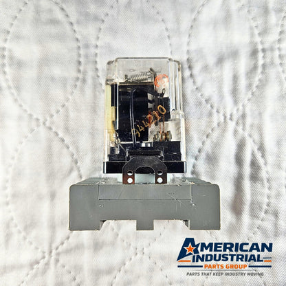 Potter & Brumfield KRPA-11AG-120 relay 120VAC with IDEC SR2P-06 socket for industrial control panels and automation systems