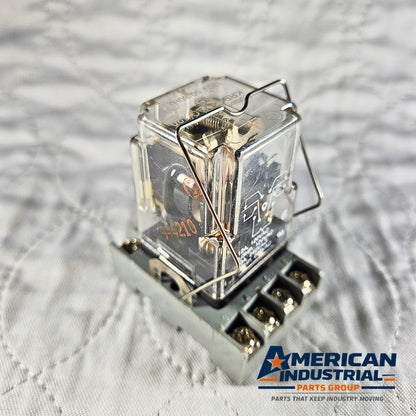 Potter & Brumfield KRPA-11AG-120 relay 120VAC with IDEC SR2P-06 socket for industrial control panels and automation systems