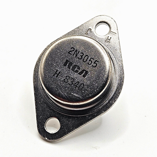 RCA 2N3055 NPN silicon power transistor TO-3 15A 60V 115W vintage new old stock for amplifier repair