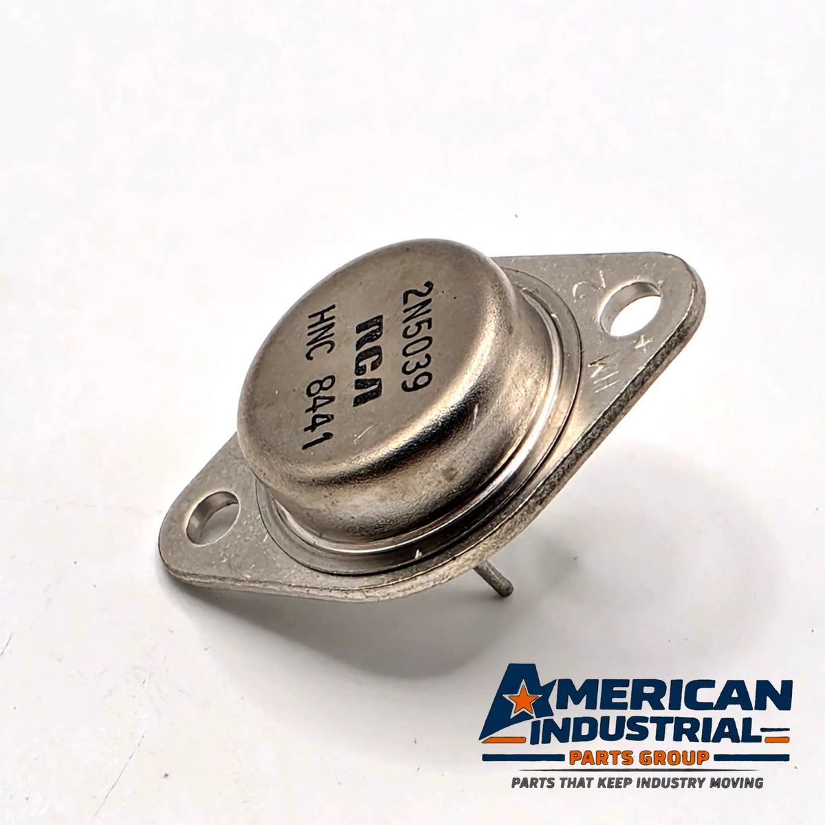 RCA 2N5039 NPN power transistor 75V 20A 140W TO-3 from American Industrial Parts Group