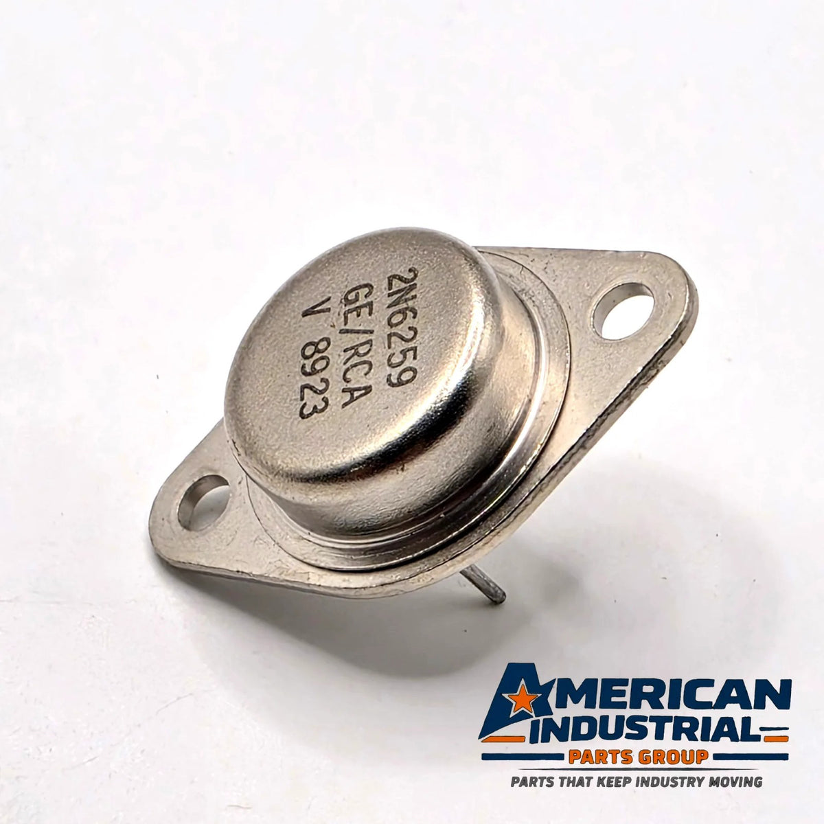 RCA 2N6259 NPN power transistor 150V 16A TO-3 marked GE/RCA from American Industrial Parts Group