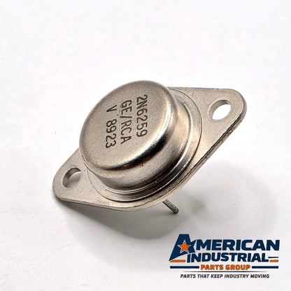RCA 2N6259 NPN power transistor 150V 16A TO-3 marked GE/RCA from American Industrial Parts Group