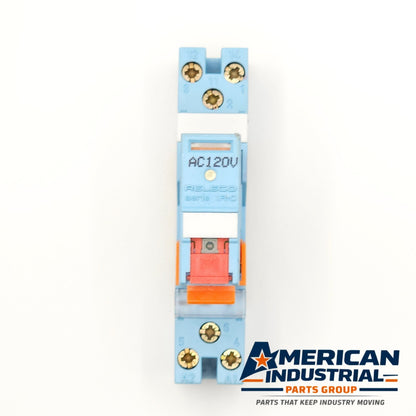 Releco C10-A10X 120VAC plug-in relay with socket interface for industrial control panels and automation systems