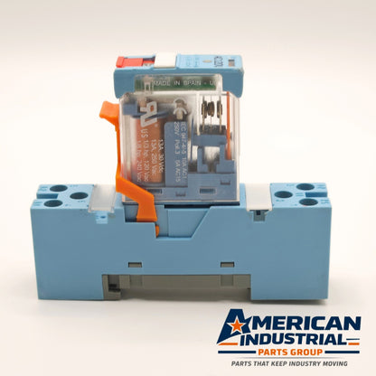 Releco C10-A10X 120VAC plug-in relay with socket interface for industrial control panels and automation systems