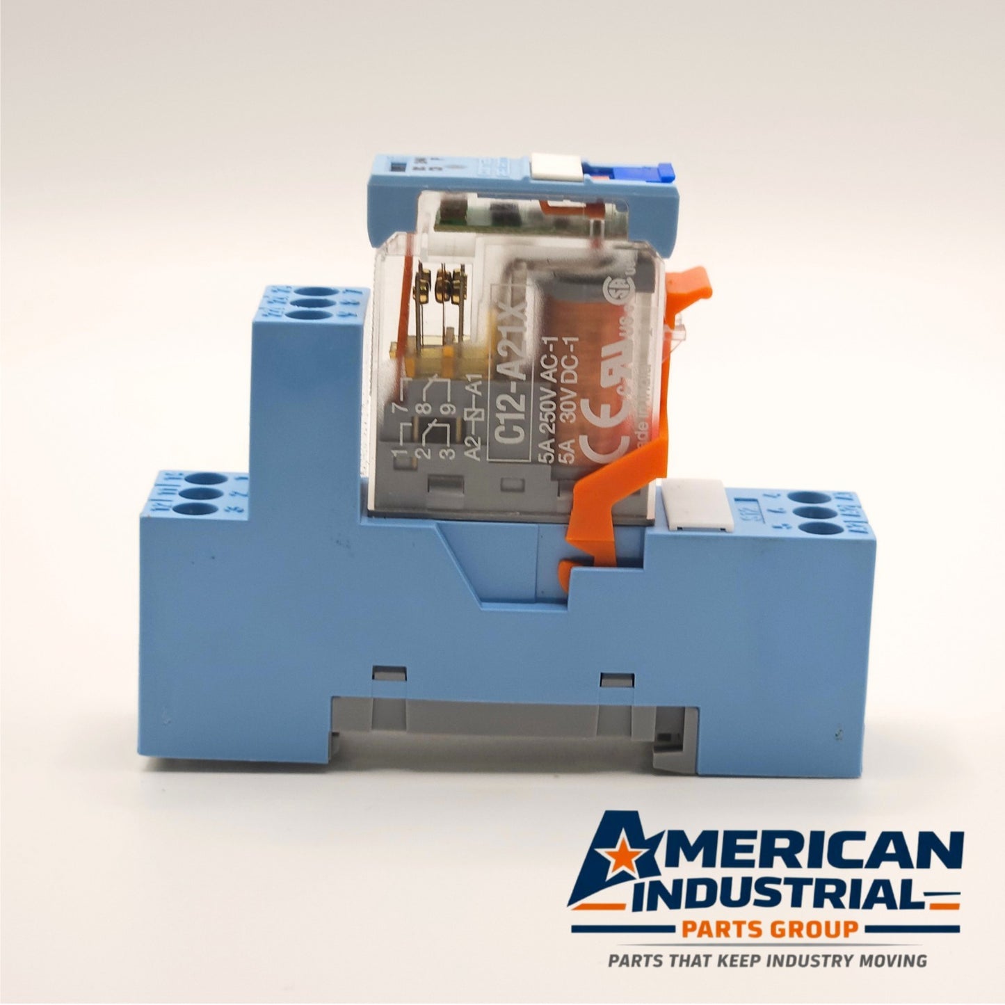 Releco C12-A21X 24VDC electromechanical relay DIN rail mount for industrial control panels and automation systems