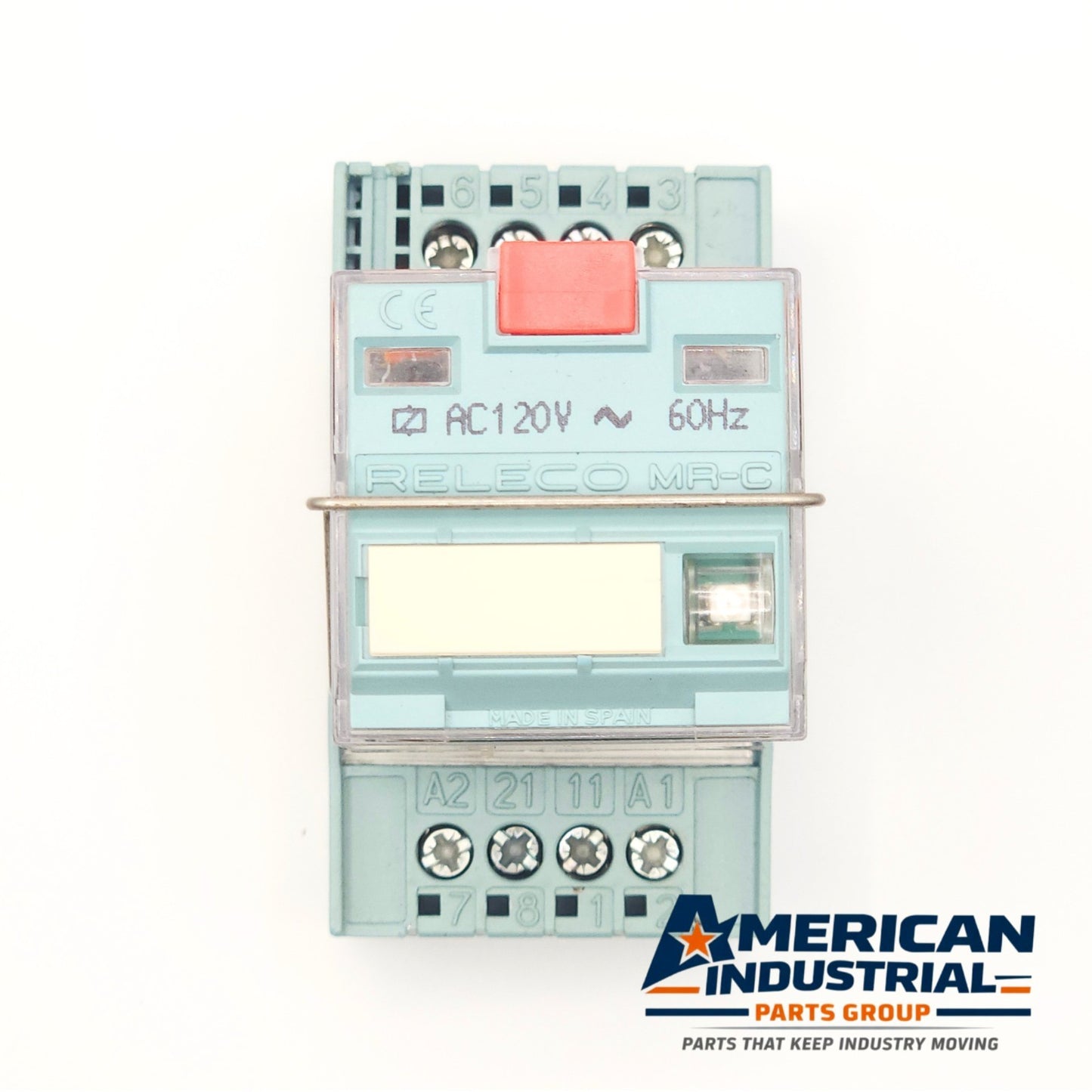 Releco C2-T21X relay with MR-C socket 120VAC coil DPDT for industrial control panels and automation systems