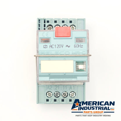 Releco C2-T21X relay with MR-C socket 120VAC coil DPDT for industrial control panels and automation systems