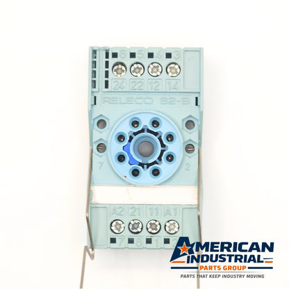 Releco C2-T21X relay with MR-C socket 120VAC coil DPDT for industrial control panels and automation systems