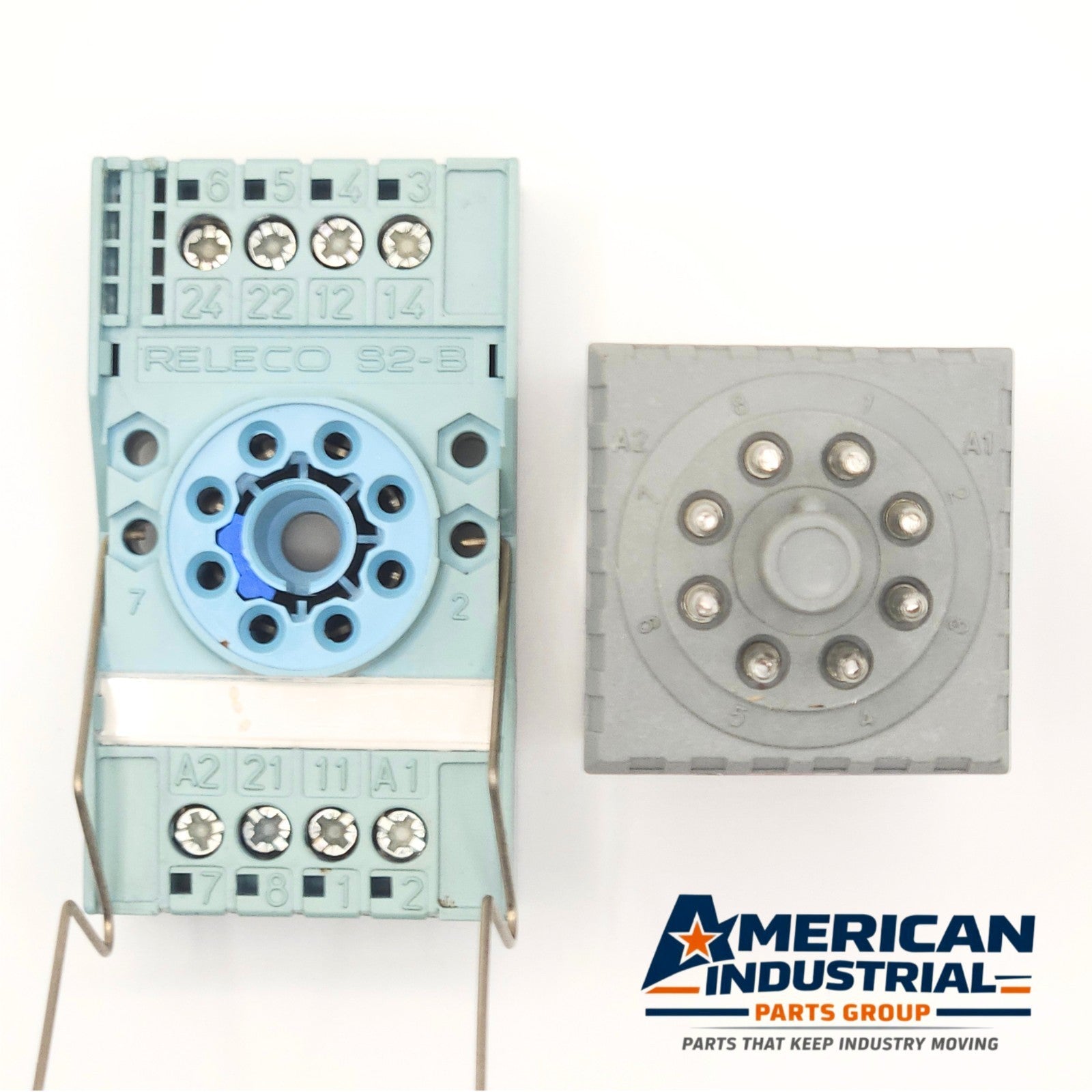 Releco C2-T21X relay with MR-C socket 120VAC coil DPDT for industrial control panels and automation systems
