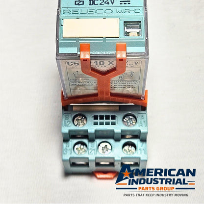 Releco MR-C C5-M10 X 24VDC electromechanical relay DIN rail for industrial control panels and automation systems