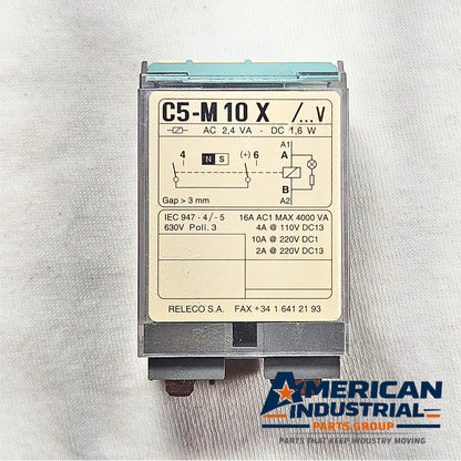 Releco MR-C C5-M10 X 24VDC electromechanical relay DIN rail for industrial control panels and automation systems