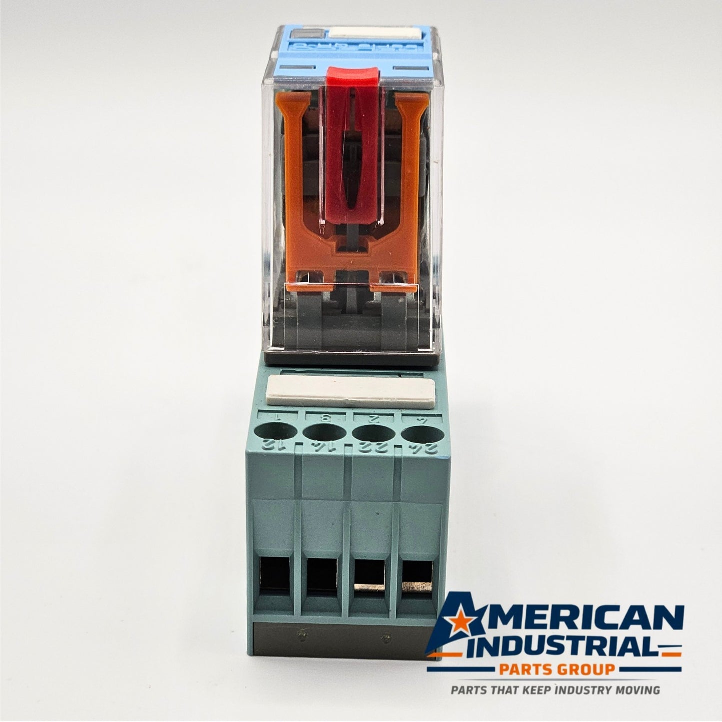 Releco C7-A20X relay with S7-MP socket base 120VAC DIN rail for industrial control panels and automation systems