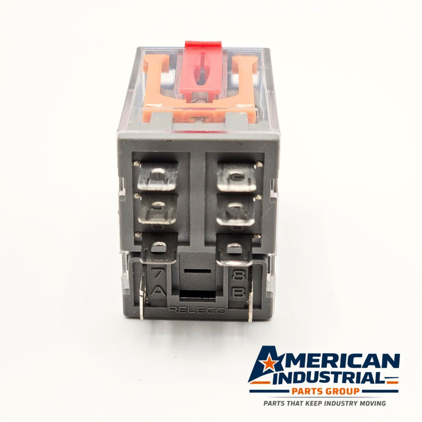 Releco C7-A20X relay with S7-MP socket base 120VAC DIN rail for industrial control panels and automation systems