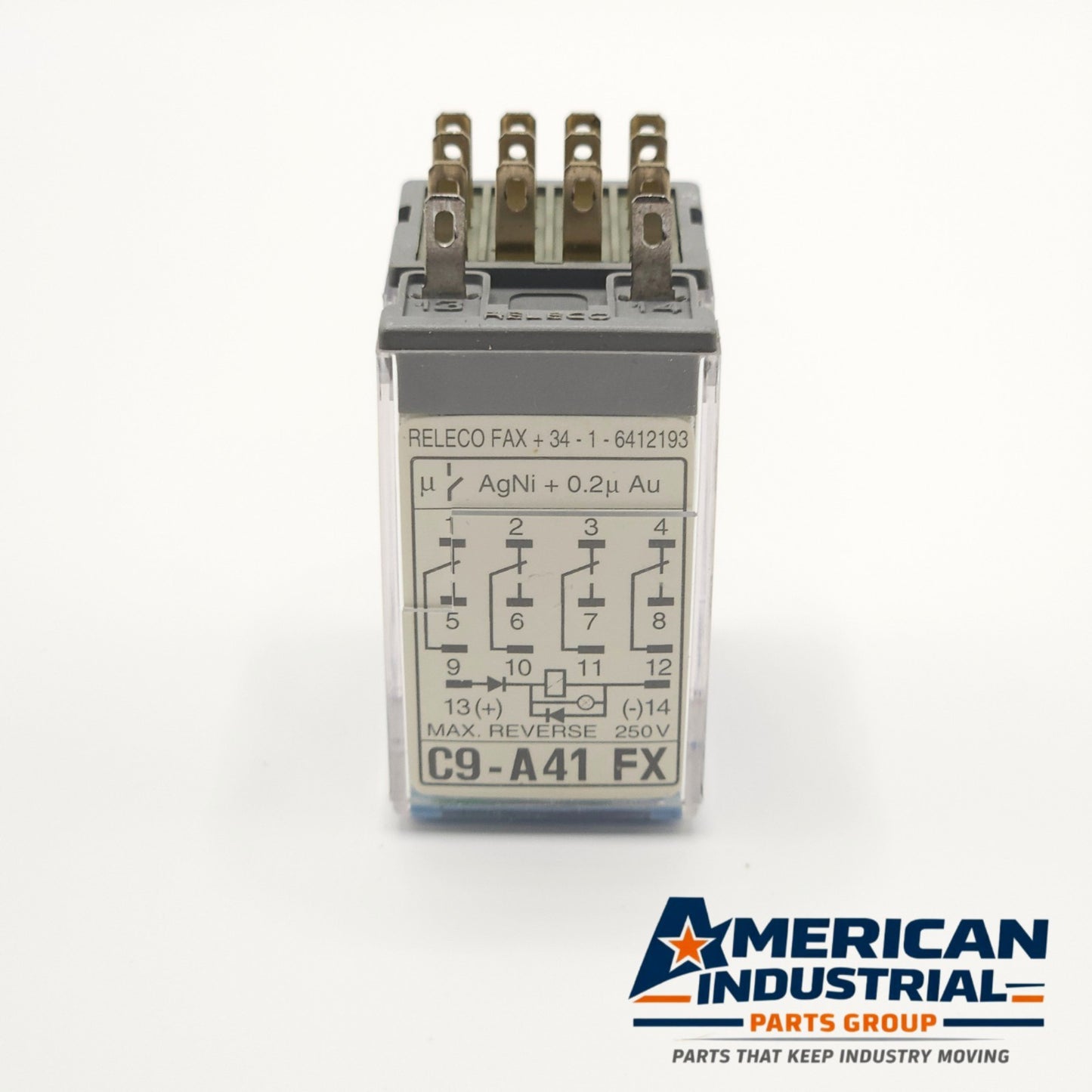 Releco C9-A41 FX series QR-C power relay with base 24VDC lot of 5 for industrial control panels and automation systems