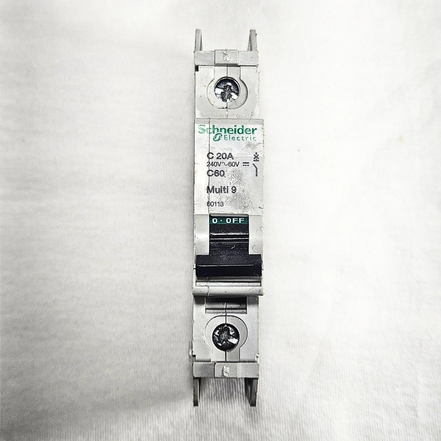 Schneider Electric C60 Multi 9 D20A 20A 1-pole DIN rail circuit breaker for industrial electrical panels and MRO applications