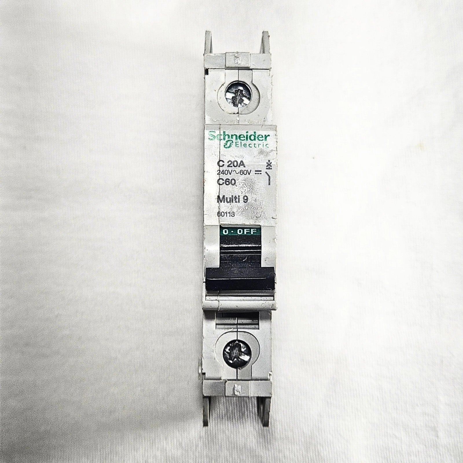 Schneider Electric C60 Multi 9 D20A 20A 1-pole DIN rail circuit breaker for industrial electrical panels and MRO applications