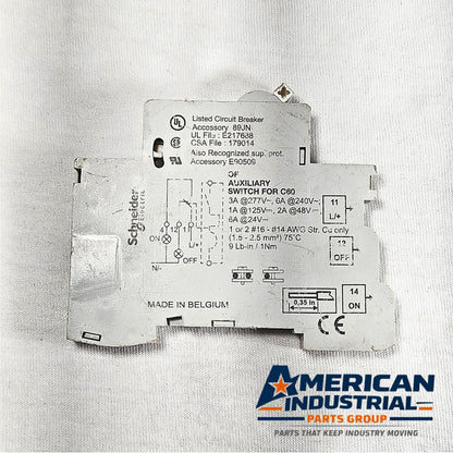 Schneider Electric C60 89JN auxiliary switch for Multi 9 C60 circuit breakers and industrial electrical panels