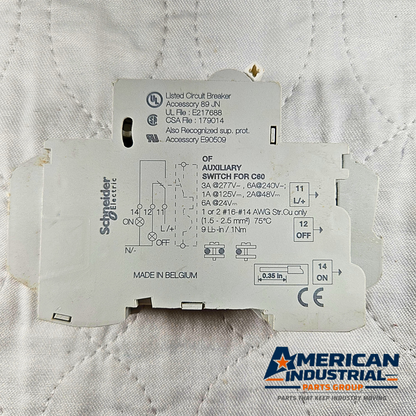 Schneider Electric Multi 9 C60 Circuit Breaker industrial automation/MRO circuit protection component. American Industrial Parts Group.