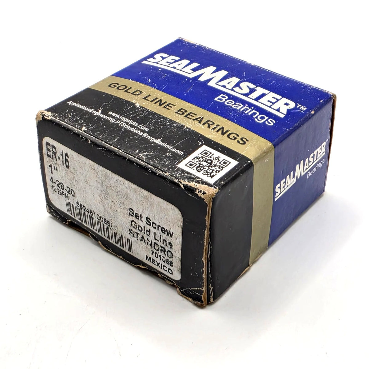Sealmaster ER-16 701058 Gold Line ball bearing insert 1 inch bore set screw locking for conveyor and power transmission repair from American Industrial Parts Group