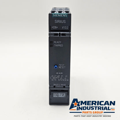 Siemens 3RN2012-1BA30 SIRIUS Thermistor Motor Relay industrial automation/MRO motor protection relay component. American Industrial Parts Group.