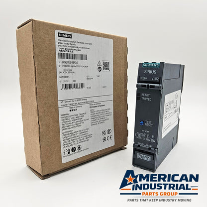 Siemens 3RN2012-1BA30 SIRIUS Thermistor Motor Relay industrial automation/MRO motor protection relay component. American Industrial Parts Group.
