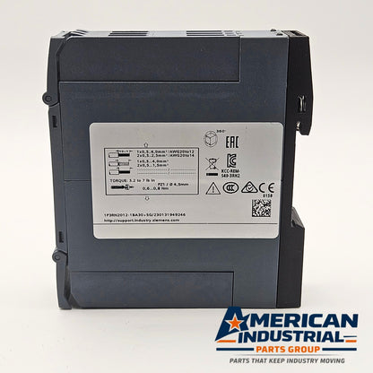 Siemens 3RN2012-1BA30 SIRIUS Thermistor Motor Relay industrial automation/MRO motor protection relay component. American Industrial Parts Group.