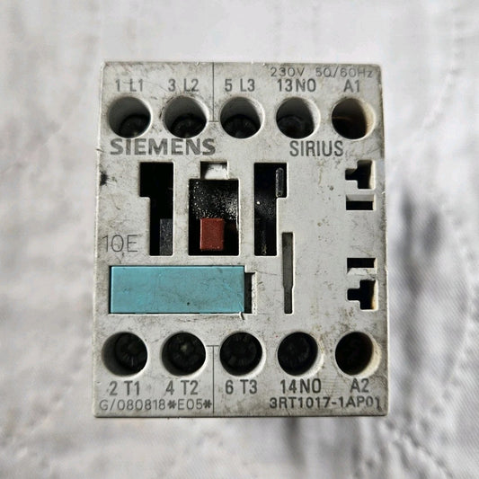 Siemens SIRIUS 3RT1017-1AP01 contactor 3-pole 230V coil for motor control and industrial automation systems