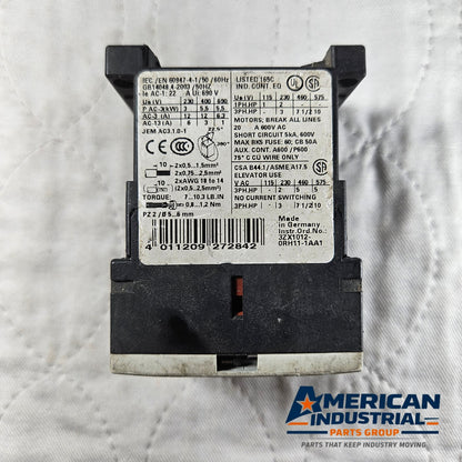 Siemens SIRIUS 3RT1017-1AP01 contactor 3-pole 230V coil for motor control and industrial automation systems