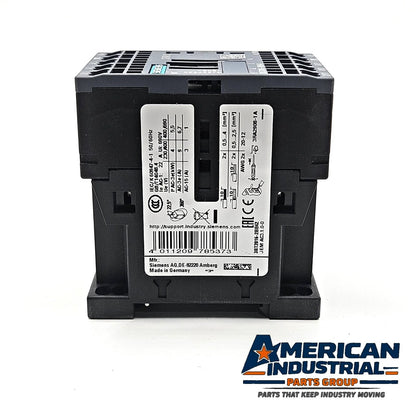 Siemens 3RT2016-2BB42 SIRIUS 3RT2 9A 4kW 24VDC 3-pole power contactor with 1NC auxiliary for industrial motor control